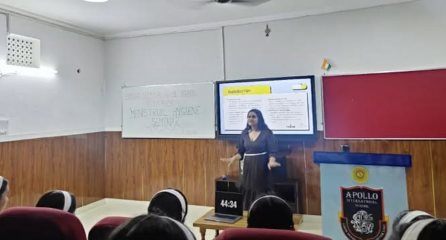 reDot menstrual hygiene seminar at Apollo International School